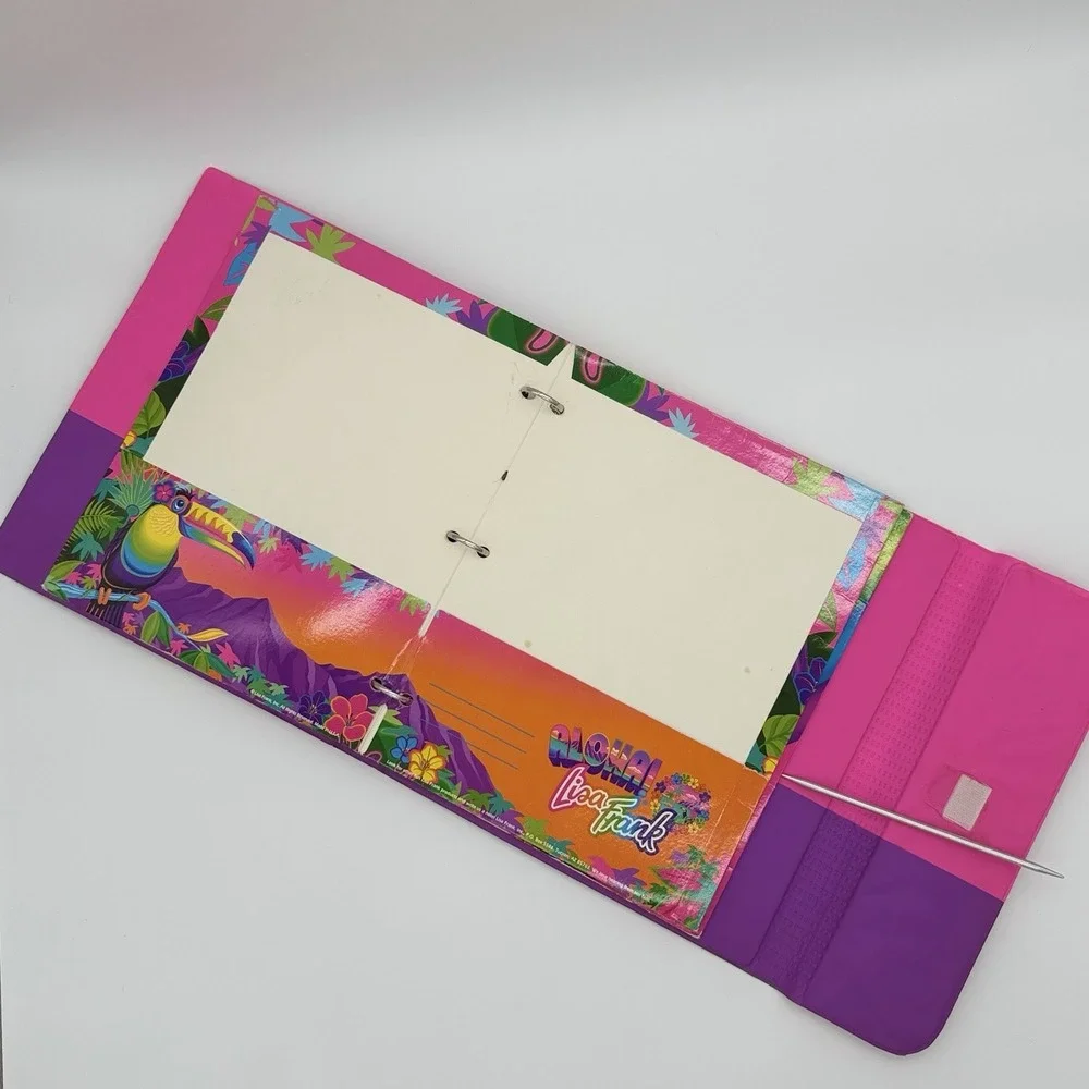 Lisa Frank Vintage Trapper Keeper Binder 2 Folders Koala Hollywood Bear Clown